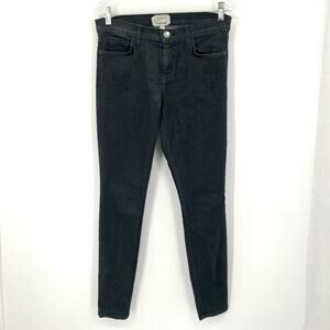 Current/Elliot Snakeskin Print‎ Black Skinny Jeans
